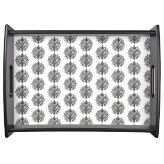 Large Gothic Style Wooden Serving Tray