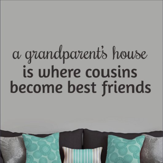 Large Grandparent's House Black Wall Decal (Front)