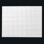 Large Graph Paper Note Pad<br><div class="desc">Perfect sized quad ruled graph paper note pad with light grey lines on white background. Perfect for home, office or school and lots of fun for artists and doodlers too.</div>