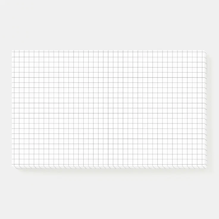 Large Graph Paper Sticky Notes Zazzle