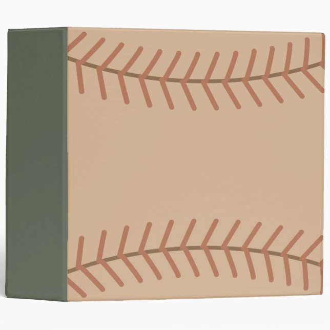 Large Green Baseball Album Binder Gift (Front/Spine)