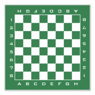 Large green custom chess board vinyl sticker print