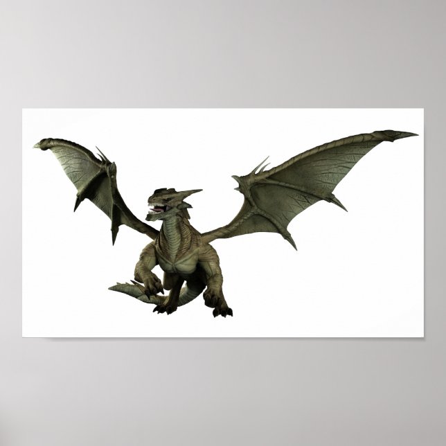 Large Green Dragon Poster (Front)