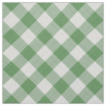 Large Green Gingham Checks Pattern Geometric Fabric