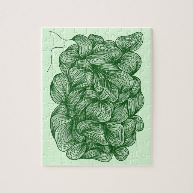 Large Green Hair Puzzle (Vertical)