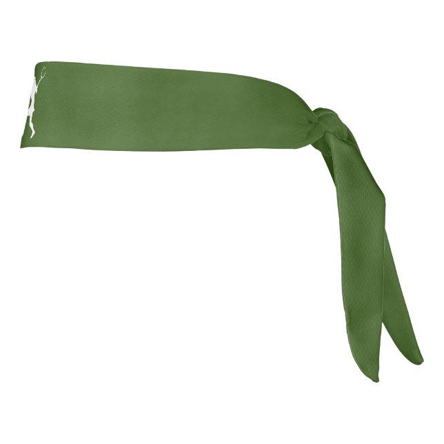 Large green ladies tennis headband tie for female (Rotate 90)