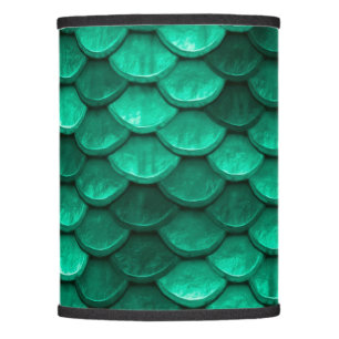 Large Green Mermaid Scales Lamp Shade