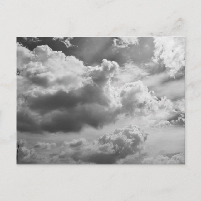 Large Grey Cloud Sky Postcard (Front)