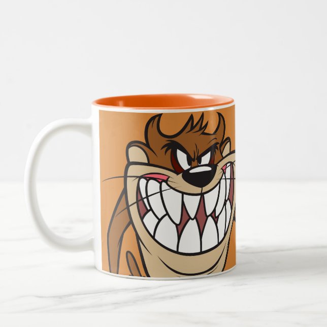 Large Grin TAZ™ Two-Tone Coffee Mug (Left)
