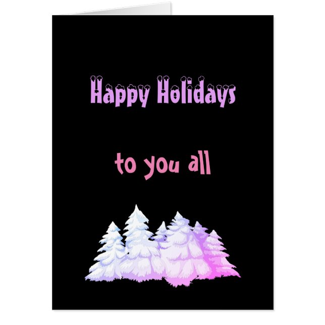 Large Group Christmas Happy Holidays Card (Front)