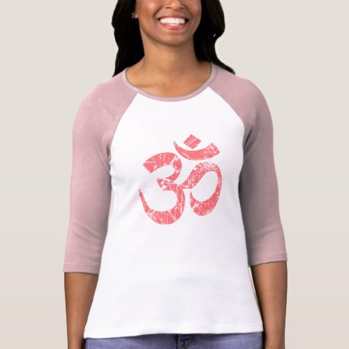 Large Grunge OM Symbol Spirituality Yoga T_Shirt