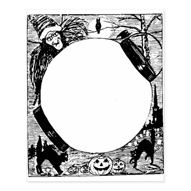 Large Halloween Card making  Rubber Stamp  (Imprint)