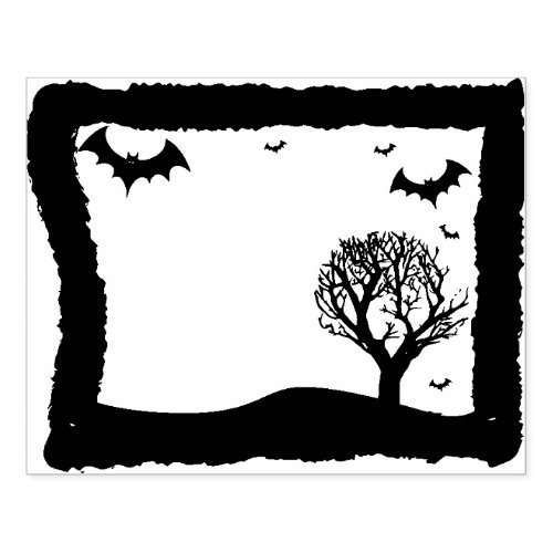 Large Halloween Card making  Rubber Stamp 