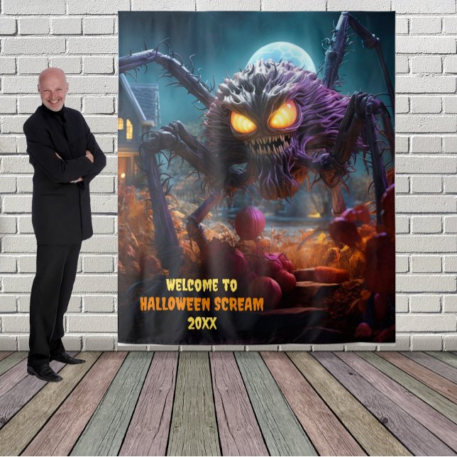 Large Halloween Scary Spider Hanging Backdrop (Creator Uploaded)