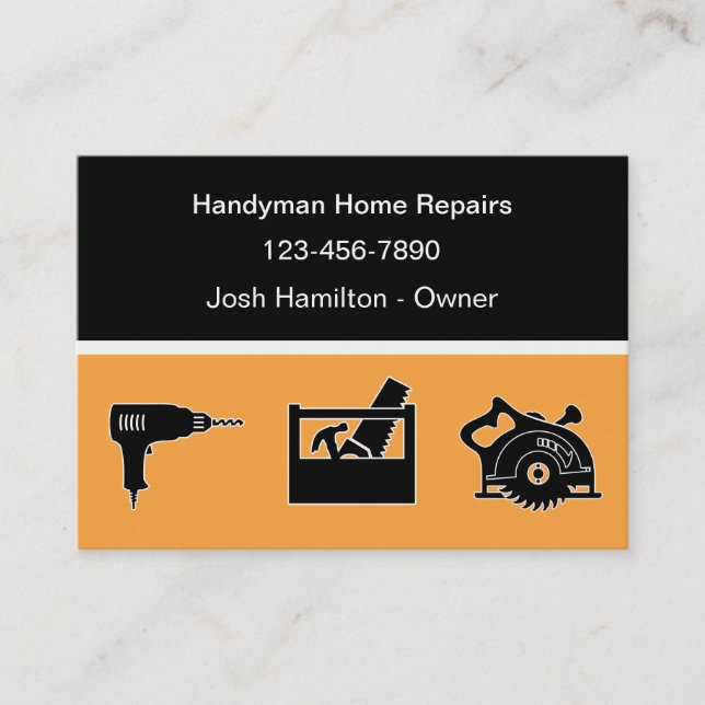 Large Handyman Business Cards (Front)
