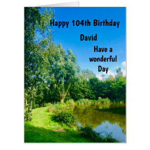 Large Happy 104th Birthday Personalised Card