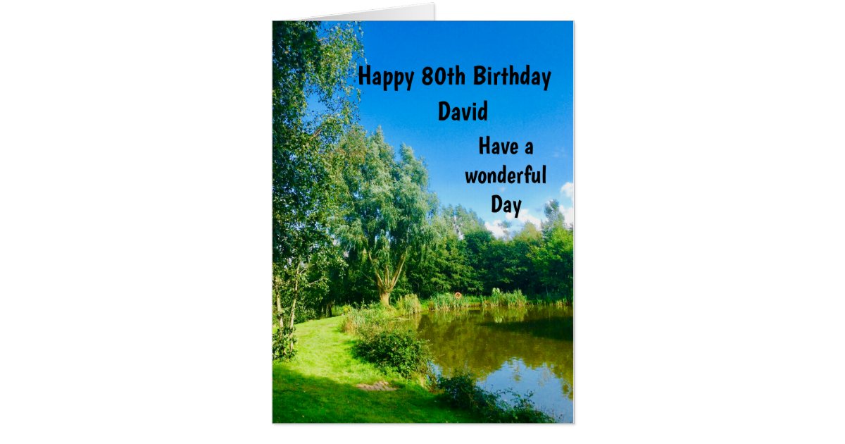 Large Happy 80th Birthday Personalised Card | Zazzle