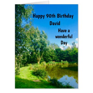 Large Happy 90th Birthday Personalised Card