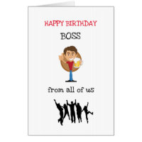 Large Happy Birthday Boss design