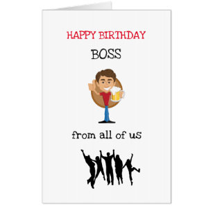 birthday greetings card for boss