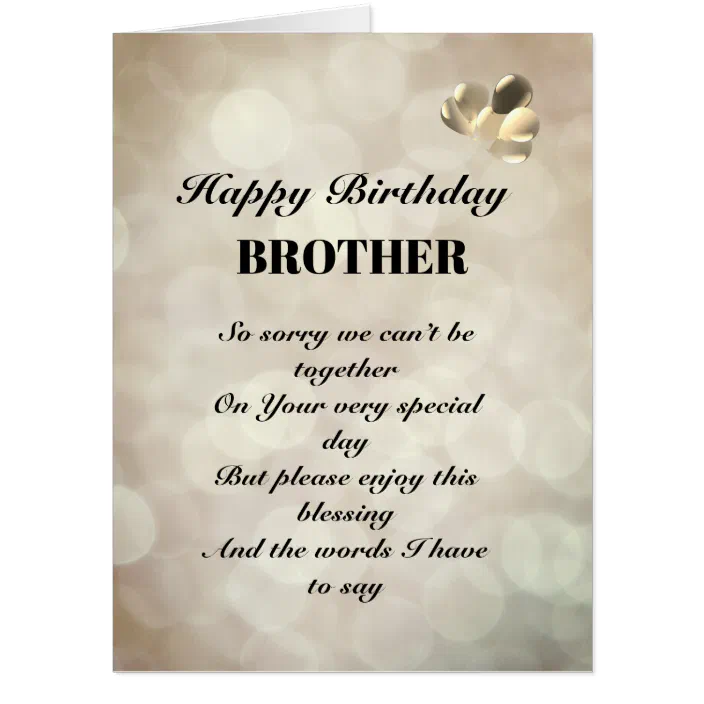 Birthday Card For Brother Loving Words 