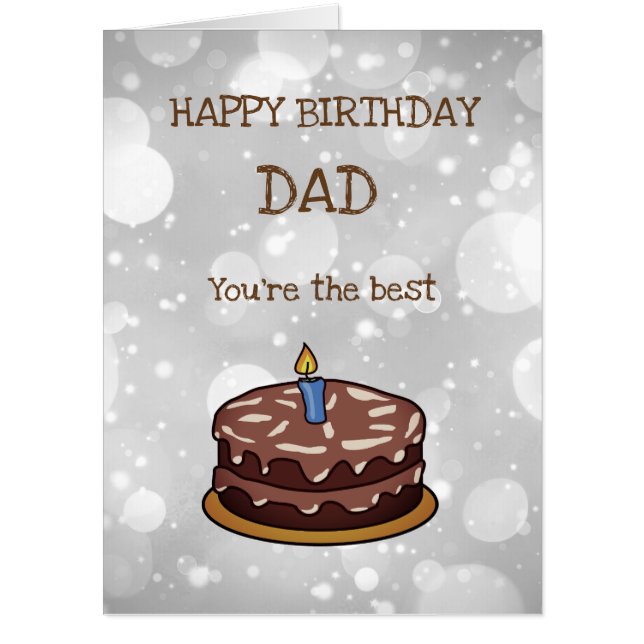 Large Happy Birthday Dad design Card (Front)