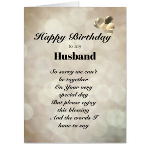 Large Happy Birthday Husband Greeting Card