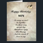 Large Happy Birthday Son distance Greeting Card<br><div class="desc">Large Happy Birthday Son distance Greeting Card with lovely verse.</div>