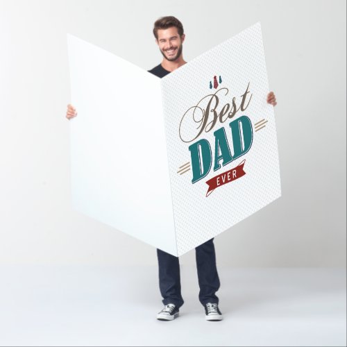 Large Happy Fathers Day Card_Best Dad Ever Card