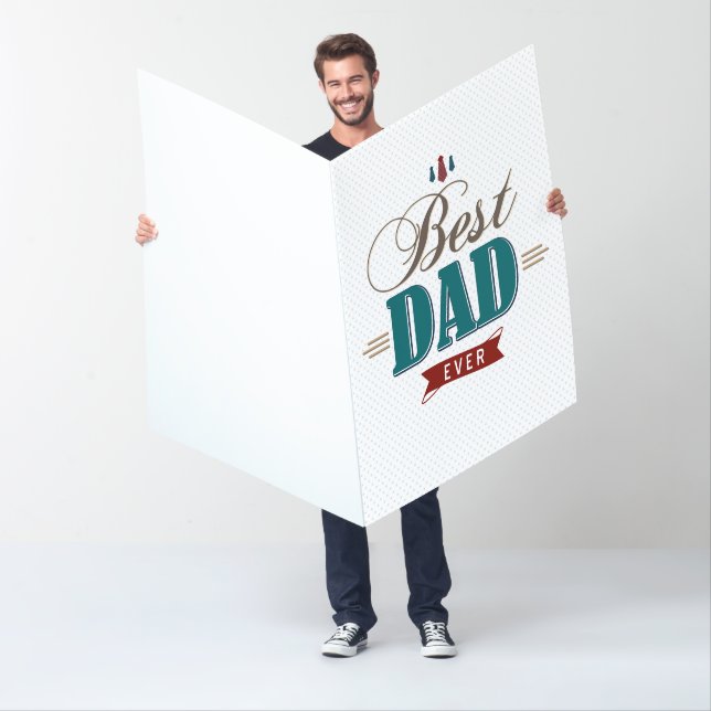 Large Happy Father's Day Card-Best Dad Ever! Card (In Situ)