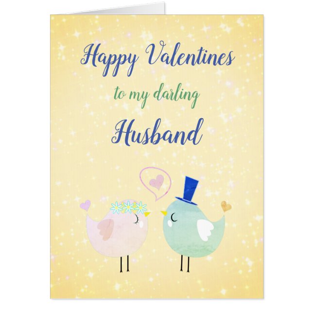 Large Happy Valentines Day Husband Card (Front)