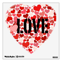 Large Heart Wall Decal with Love