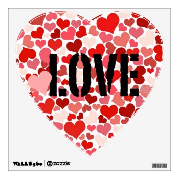 Large Heart Wall Decal With Love by QuoteLife at Zazzle