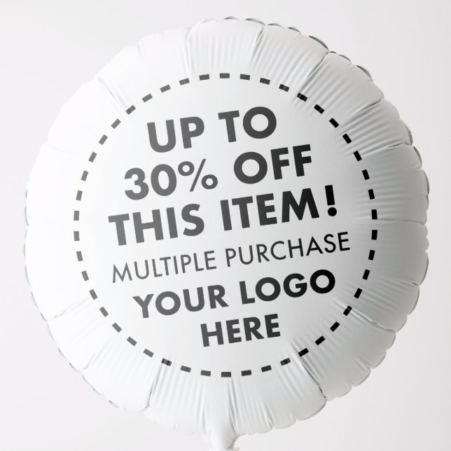 Large Helium Balloon - 30% OFF Bulk Buy Discount (Front)