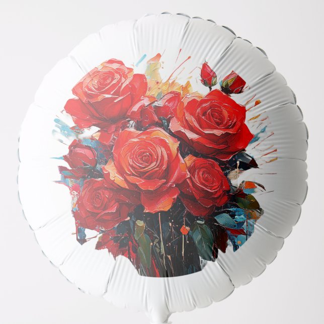 Large Helium Balloon - The Red Roses Artwork (Front)