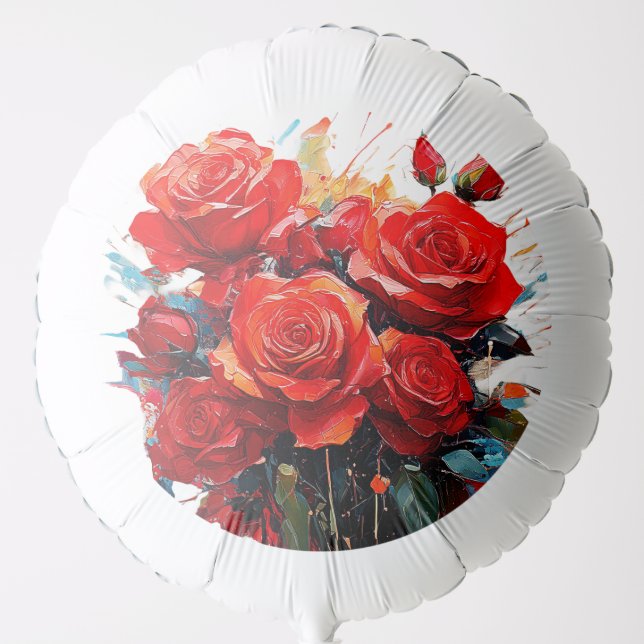 Large Helium Balloon - The Red Roses Artwork (Front)