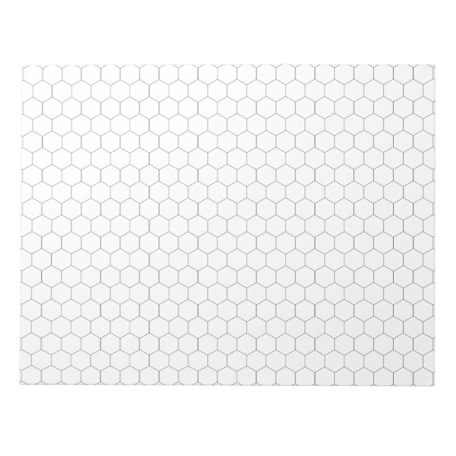 Large Hexagon Graph Paper Note Pad (Front)