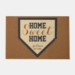 Large Home Sweet Home Plate Family Name Doormat at Zazzle