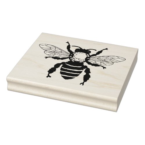 Large Honey Bee Rubber Stamp