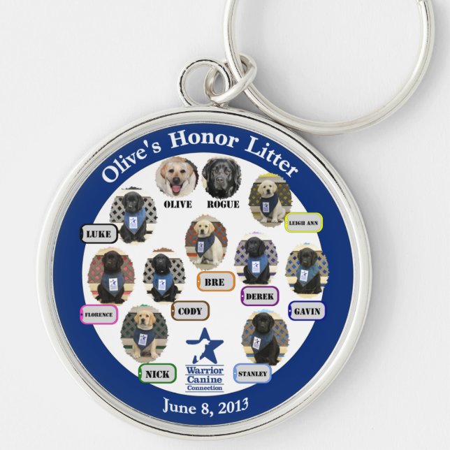 Large Honor Litter Family Keychain (Front)