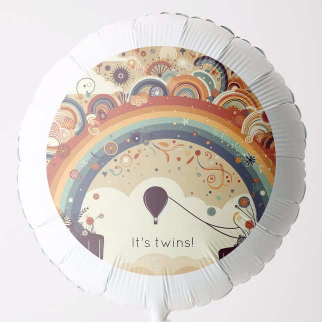 Large Hot Air Balloon Floating into the Horizon (Front)