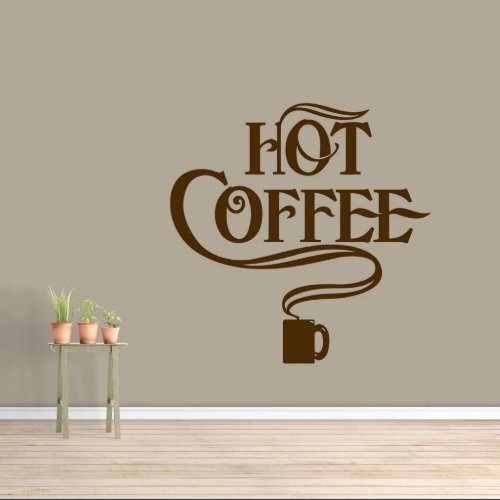 Large Hot Coffee Wall Decal