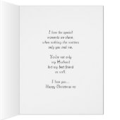 large Husband Christmas Card - Snowman In Heart (Inside (Right))