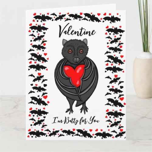 Large Im Batty for You Valentines Day Card