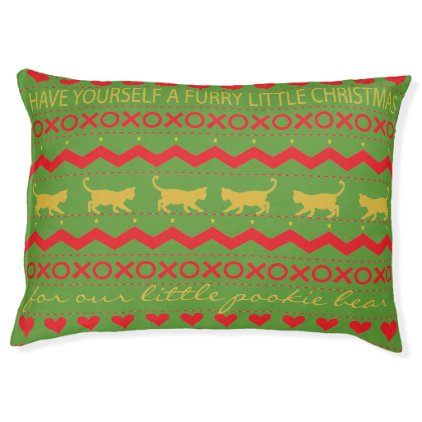 Large Indoor Dog Bed &quot;Furry Little Christmas&quot;