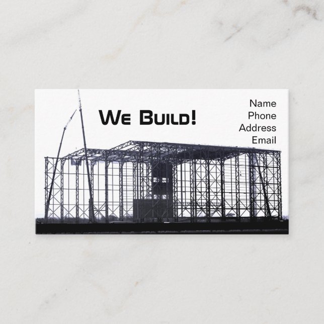 Large Industrial Steel Structure Construction Business Card (Front)