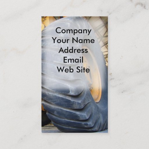 Customizable Large Industrial Tire Business Card