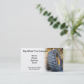 Large Industrial Tire Repair and Service Business Card (Standing Front)