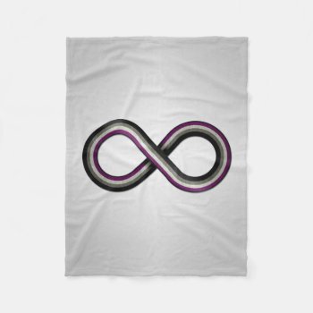 Large Infinity Vector Symbol Striped With Asexual  Fleece Blanket by LiveLoudGraphics at Zazzle