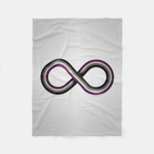 Large Infinity Vector Symbol Striped with Asexual  Fleece Blanket